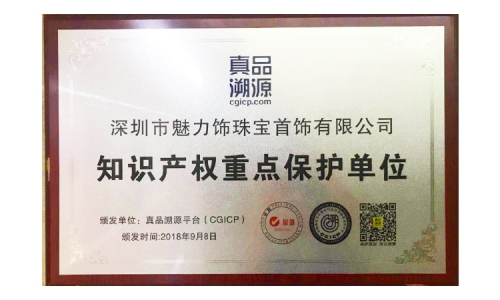 深圳市魅力飾知識產權重點保護單位